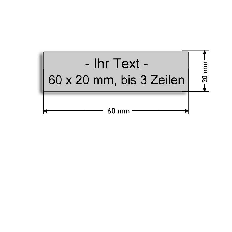Namensschild, 60x15mm